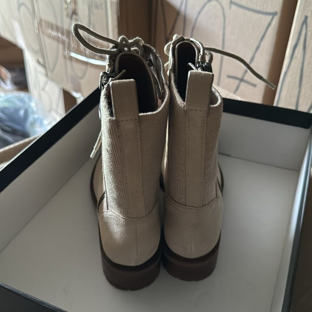 Naturalizer Camille Women's Suede Combat Boots - Picture 7 of 7
